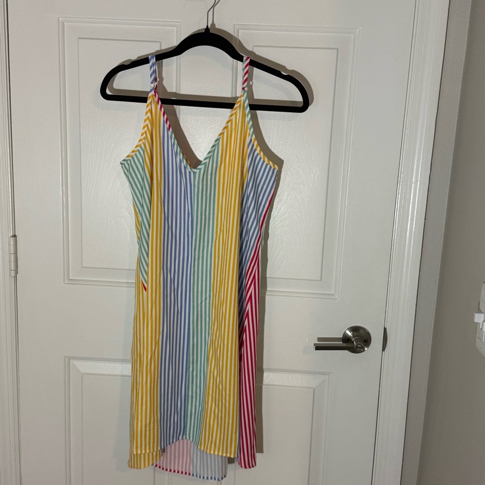 SHEIN Pastel Multi-Stripe Slip Dress